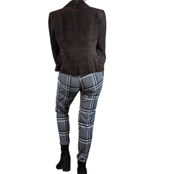 Black & White Tapered Stretch Trousers Multiple Sizes - Picture 5 of 6